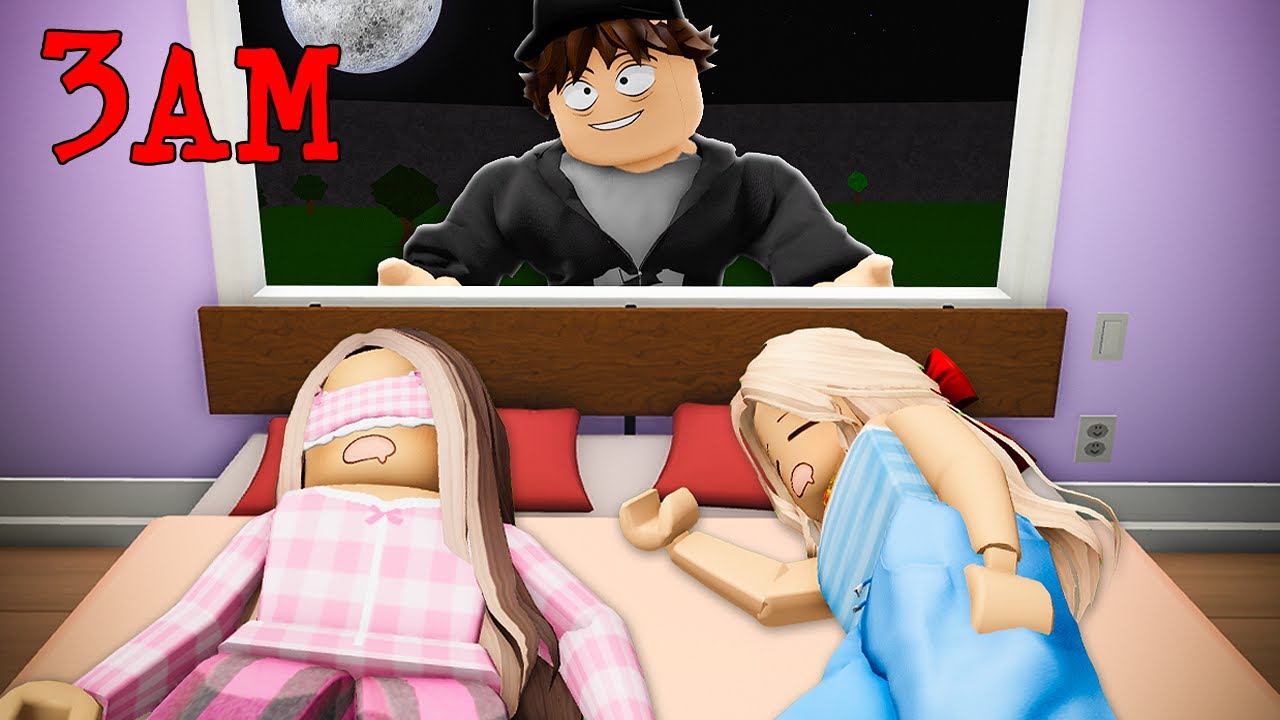 My Stalker Broke In During Our Sleepover At 3AM.. (Roblox)