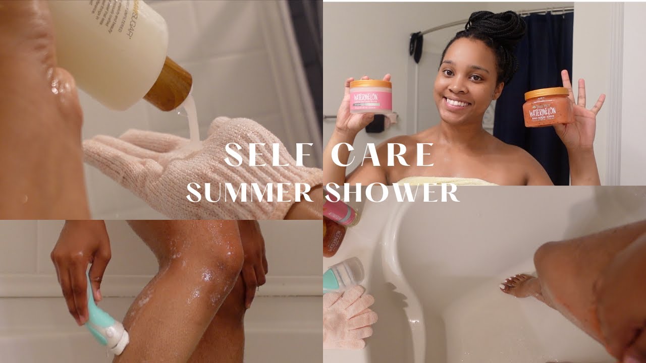 MY SUMMER SHOWER ROUTINE| trying new products🍉| sweet smelling skin for the summer