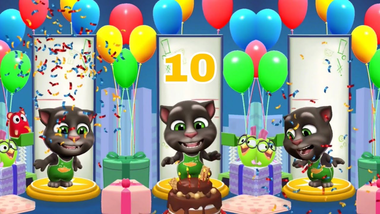 My Talking Tom 2 🎉 Happy Birthday 🎂 Level 10🎈Part 1