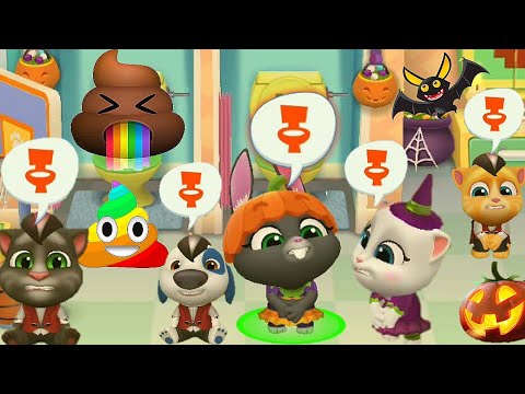 My Talking Tom Friends Halloween Gameplay