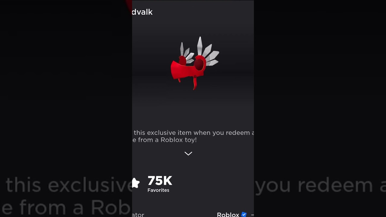 My valk is real! #shorts #roblox
