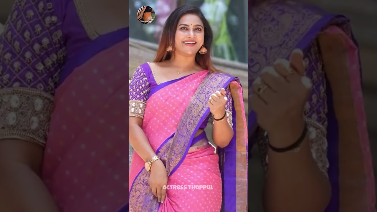 Myna Nandhini Hot Saree Navel Thoppul Show | Hot Navel Slip in Saree #mynanandhini #navel #edit