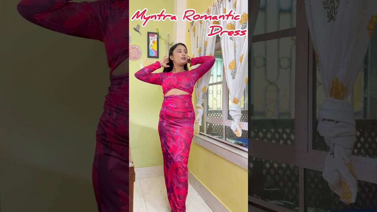 Myntra Romantic❤️Bodycon Dress 👗|#myntrahaul #dress #bodycondress #gulliblepoulami