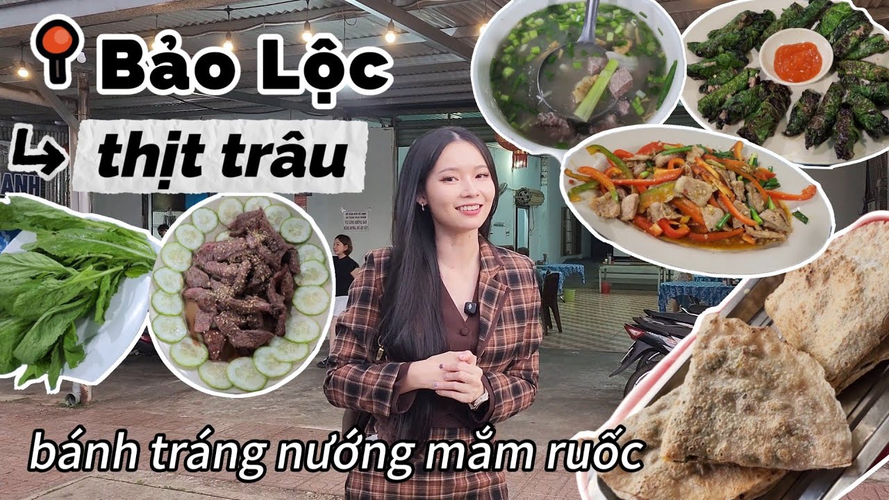 ĂN THỊT TRÂU - BÁNH TRÁNG NƯỚNG MẮM RUỐC TẠI BẢO LỘC | MIMI OFFICIAL