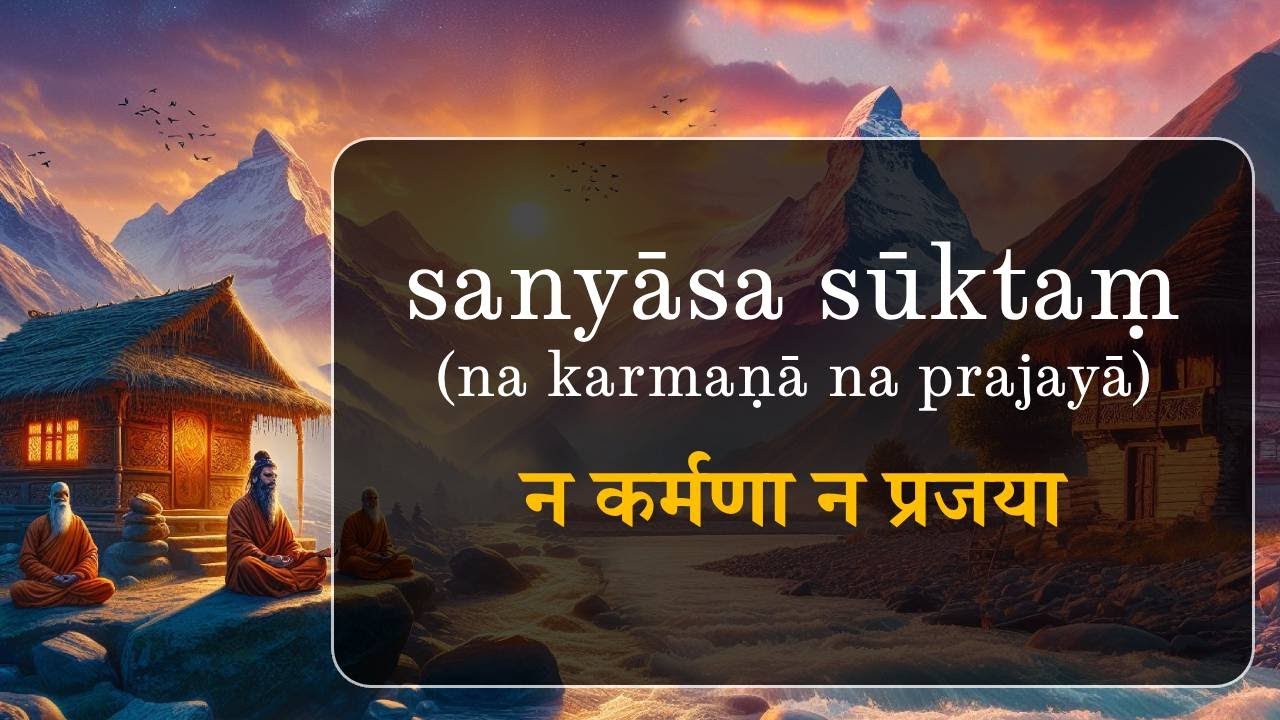 Na Karmana Na Prajaya (Sanyasa Suktam) | With Lyrics (Devanagari) & Meaning | Vedic Chants