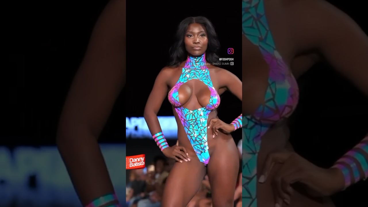 Nafeesah Terry | Foshposh - Miami Swim Week- Black tape project runway #miamimodels #fashion #model