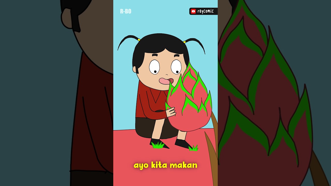 nak bego laper buah naga !! 😂🤣 #kartunlucu #animasilucu #shorts