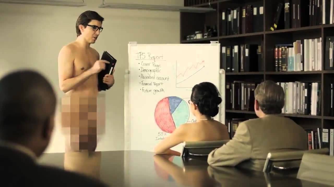Naked in the office
