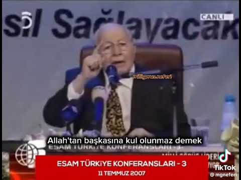 Namaz kılan Yahudi kölesi seni böyle istiyorlar. pr. dr Necmettin Erbakan