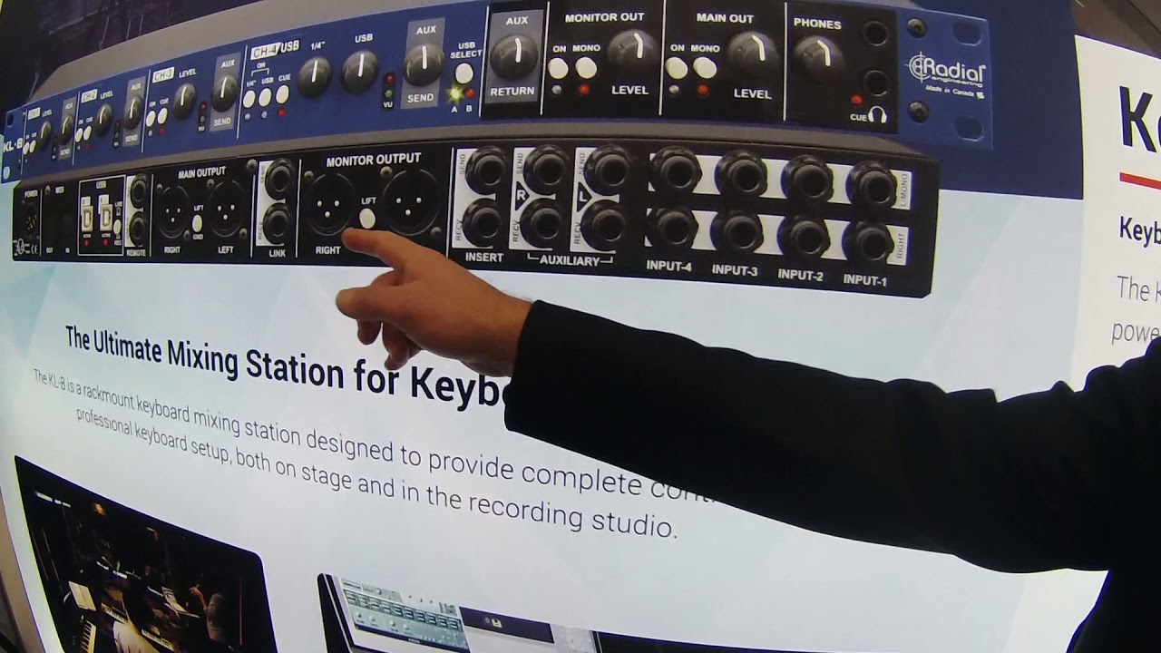 NAMM 2019 Radial KL-8 Rackmount Keyboard Mixer