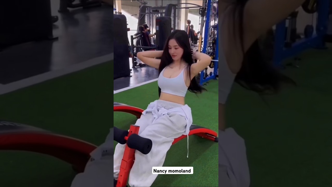 Nancy momoland is work out in the gym 🏋️‍♀️ #Nancy #nancymomoland #MOMOLAND #gym #workout