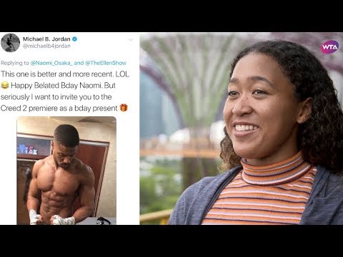 Naomi Osaka responds to Michael B. Jordan's tweet! 大坂なおみ