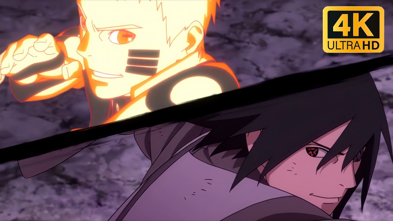 Naruto and Sasuke vs Momoshiki [4K 60FPS] | Boruto: Naruto Next Generations