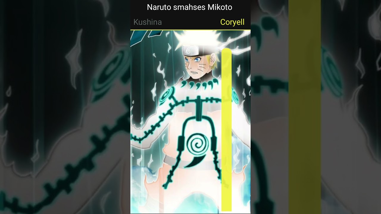 Naruto smashes Mikoto