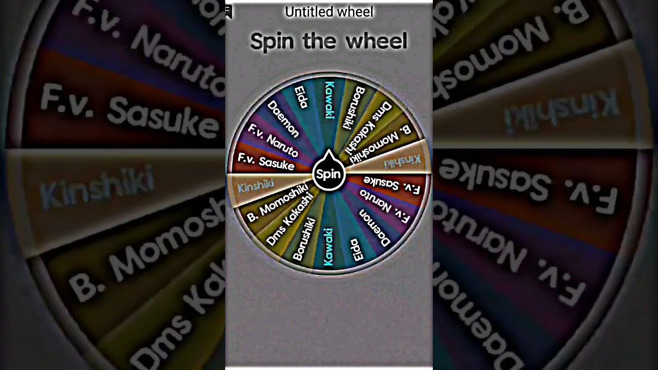 Naruto spin the wheel | Naruto vs Kawaki #shorts