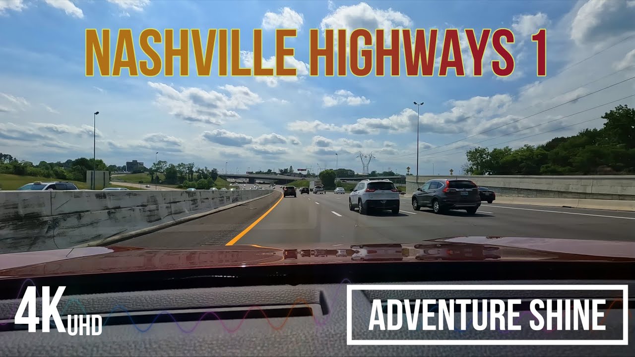 Nashville Highways 1 - 4K - I-40 to I-440 - Driving to Relaxing Music - Tennessee USA
