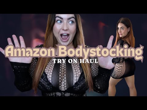 NATALIA REYNOLDS - AMAZON SHEER TRANSPARENT MESH BODYSTOCKING DRESS TRY ON HAUL