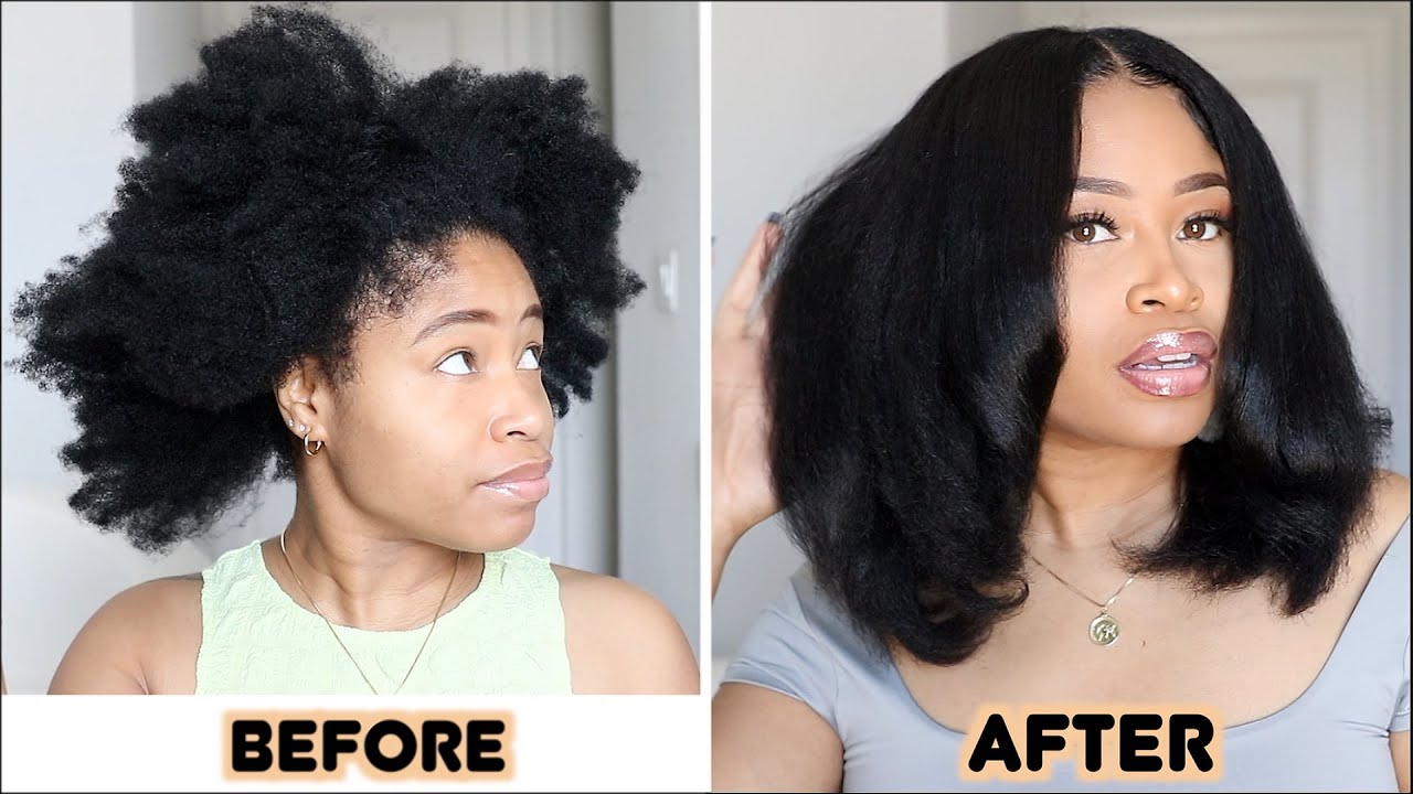 Natural Hair KINKY TO STRAIGHT ROUTINE (full body/one product!)