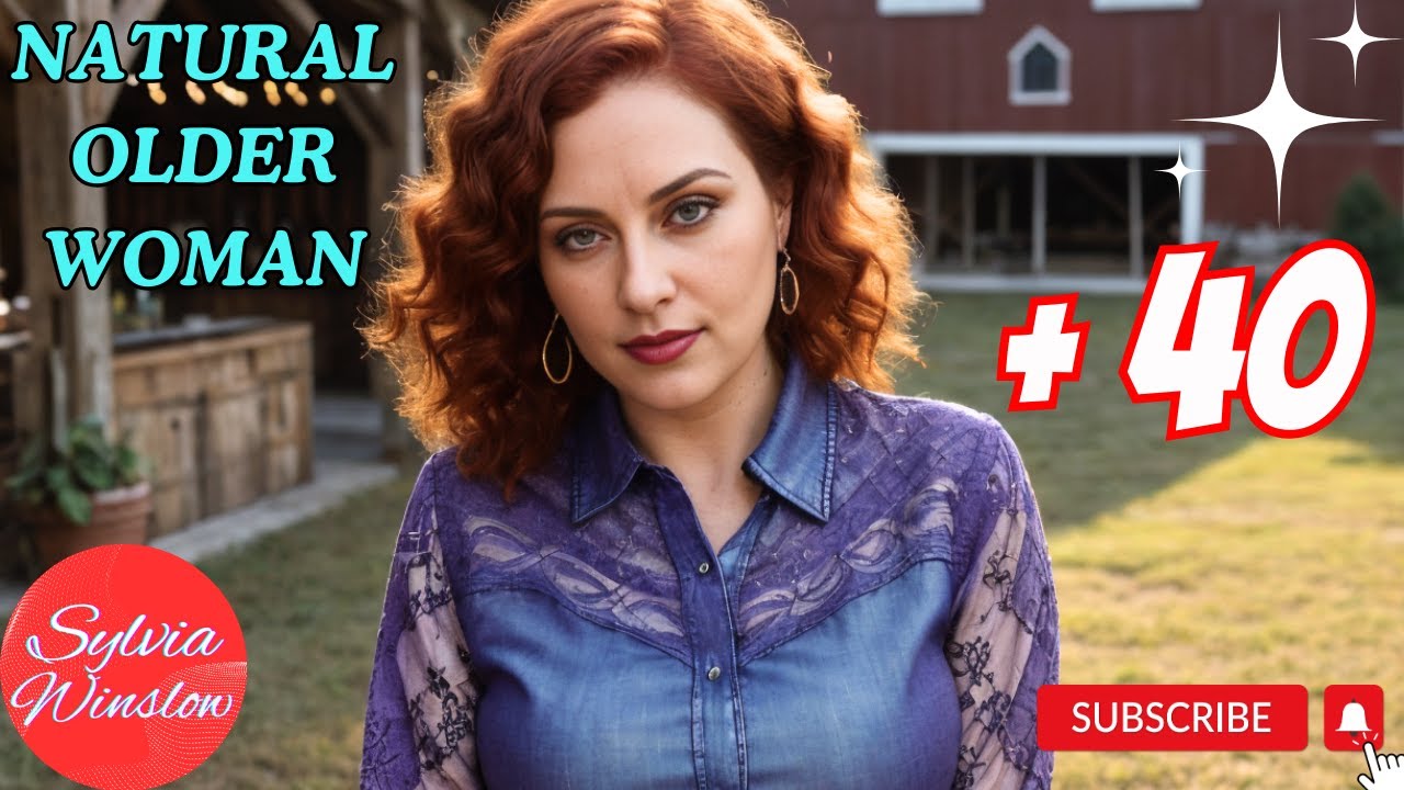 Natural Older Woman Over 40 in Countryside Barn | Sylvia Winslow Fashion Tips