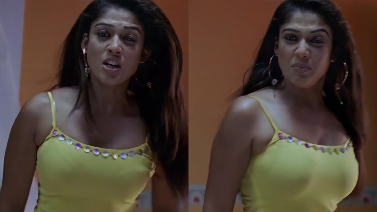 Nayanthara Hot Tight Yellow T Shirt Scene - Villu Movie