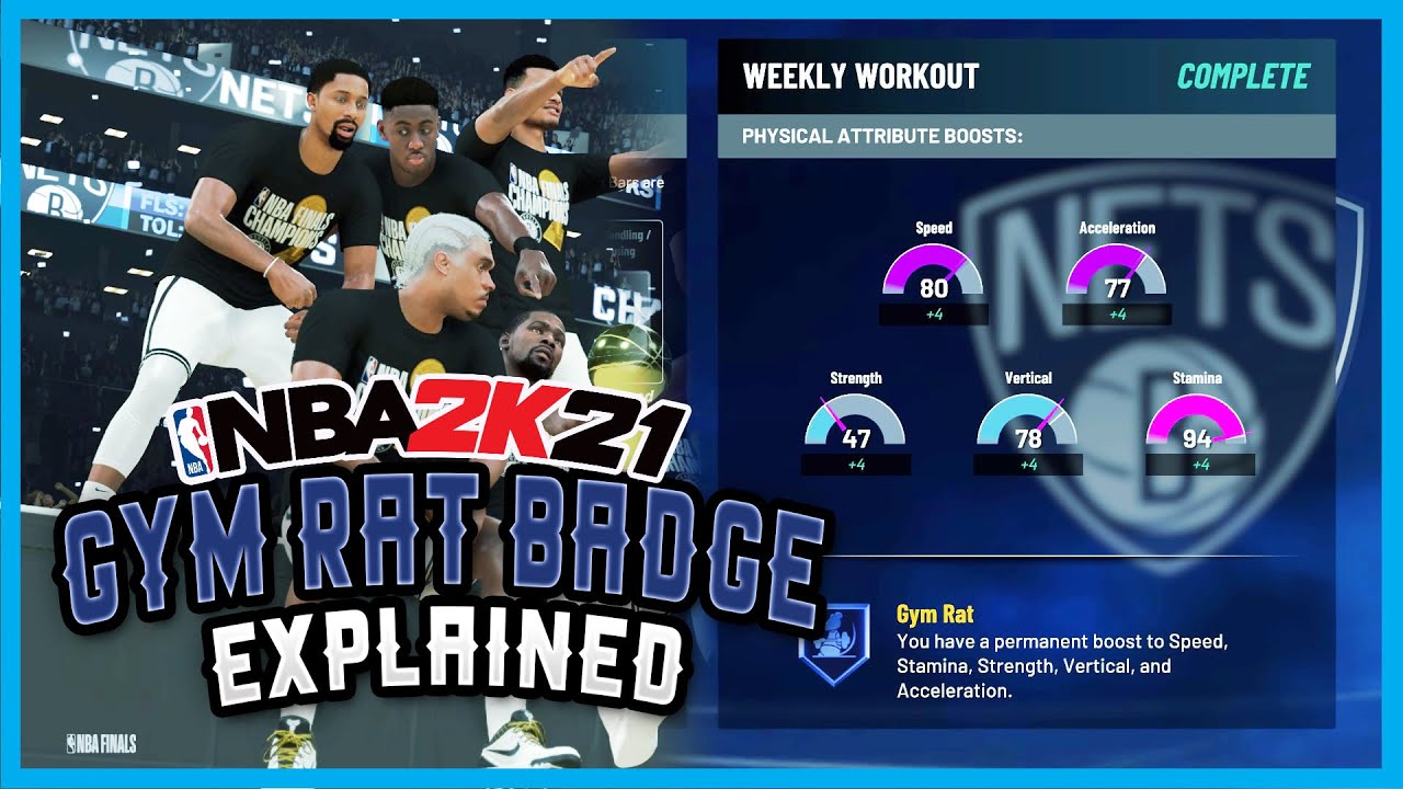 NBA 2K21 How to get Gym Rat Badge Fully Explained and How to Unlock, Games needed, Sim playoffs, etc
