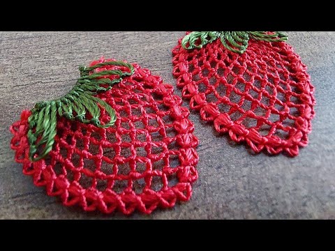İĞNE OYASI 🍓ÇİLEK🍓MODELİ YAPIMI / TURKISH NEEDLE LACE