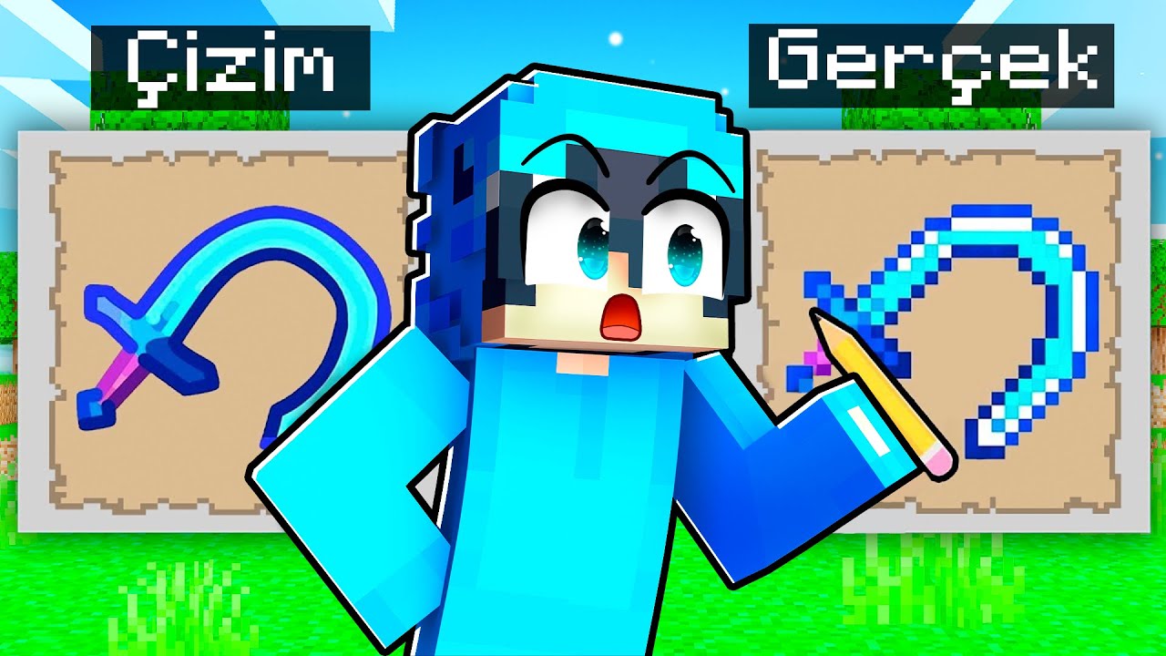 NE ÇİZERSEM GERÇEK OLUYOR ! - Minecraft