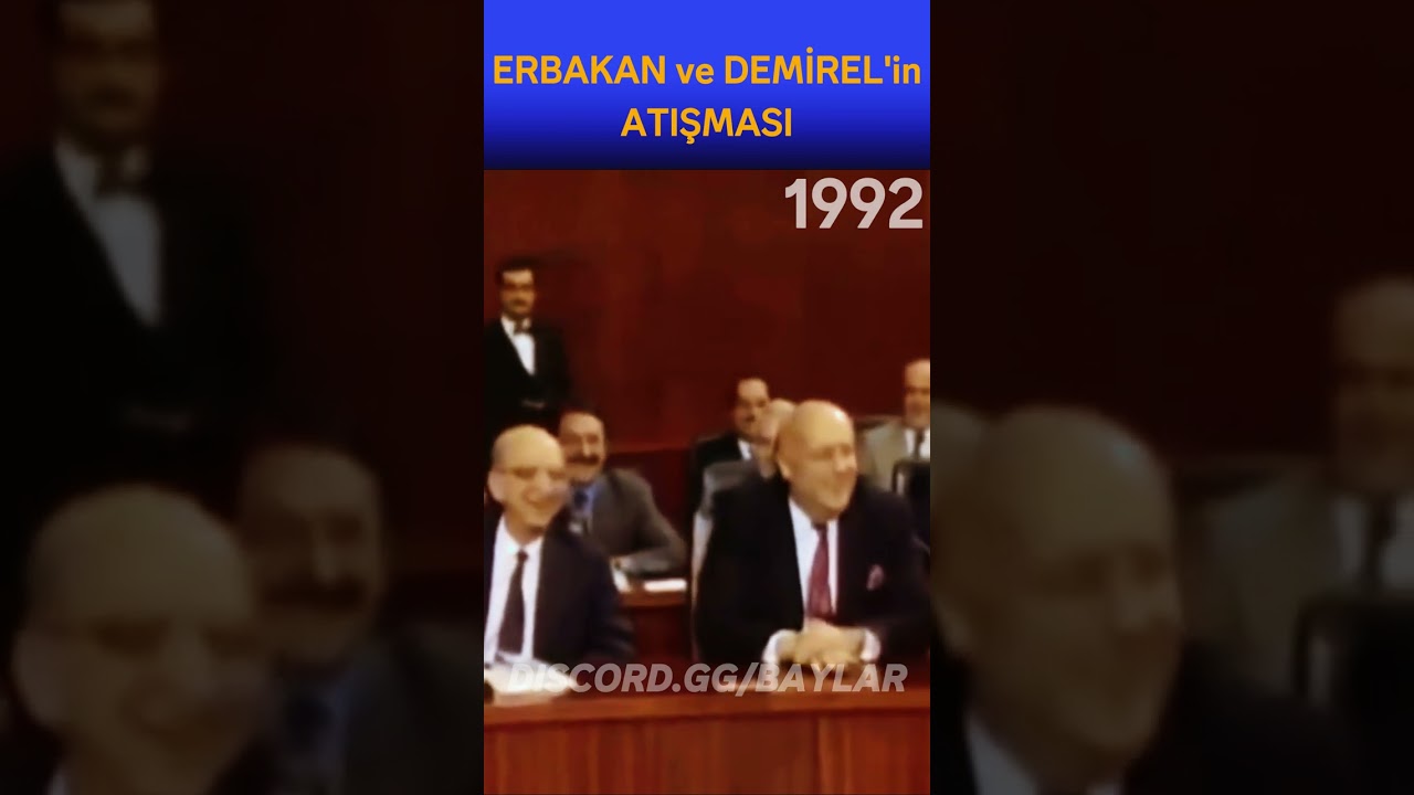 Necmettin Erbakan ve Süleyman Demirel'in Atışması (1992) #demirel #erbakan #meclis