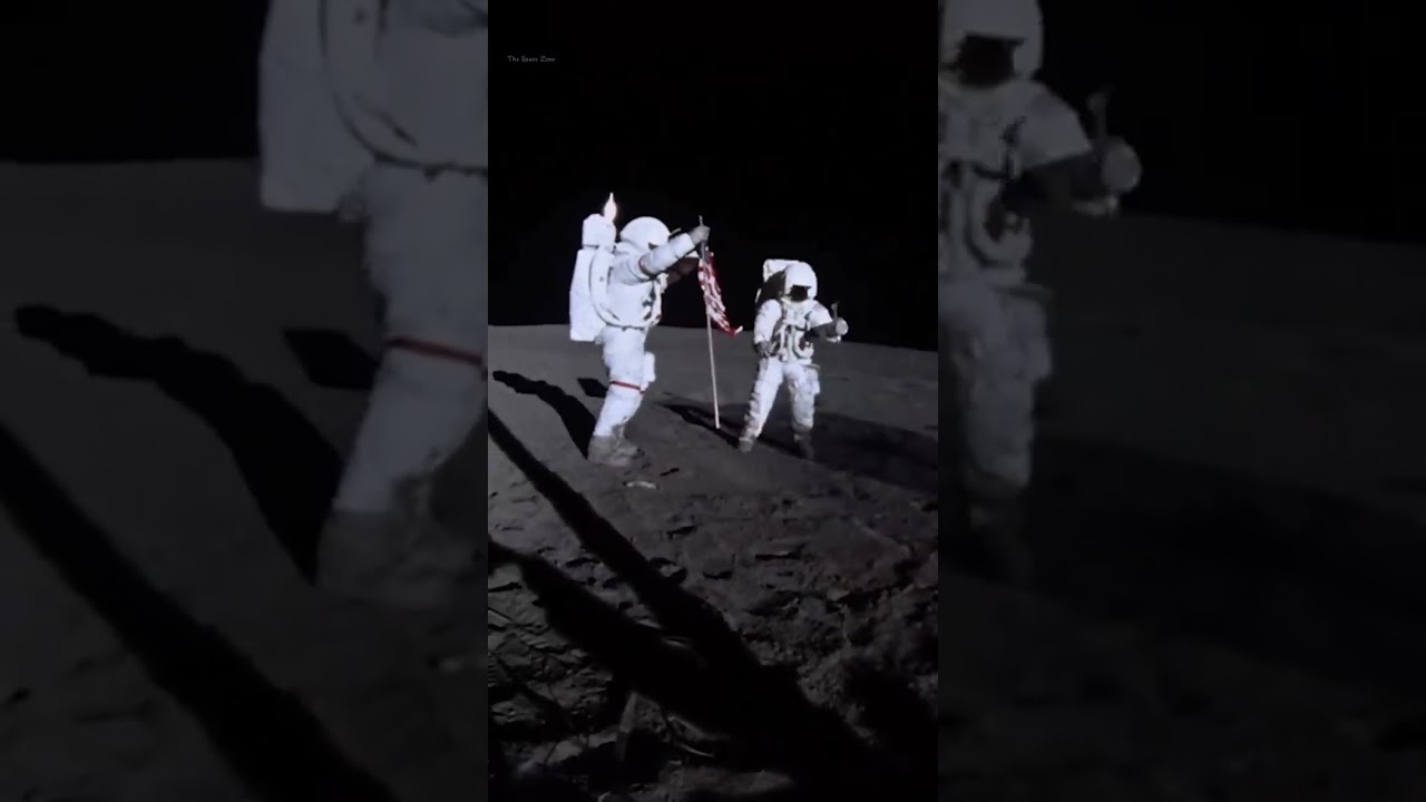 Neil Armstrong's Moon landing video  😍🔥 #shorts #short #viral #viralvideo #thespacezone