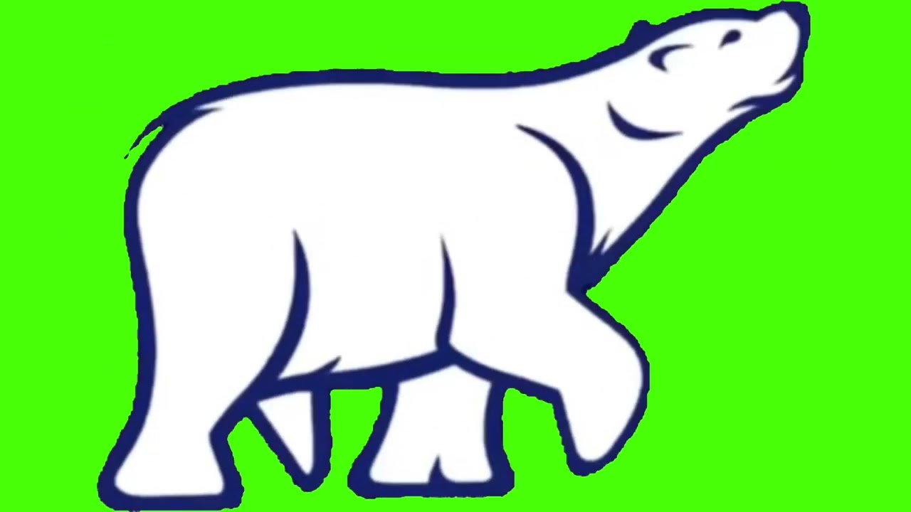 Nelvana Polar Bear Doing Yoga Green Screen