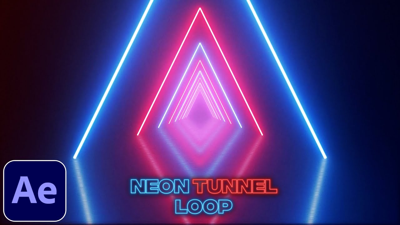 Neon Tunnel Tutorial in After Effects | Neon Tunnel Loop | Saber Plugin