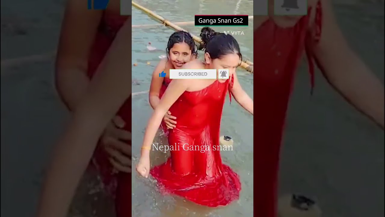 Nepali Village Women Open Bathing in the waterfall in Nepal  Part 07 Ganga snan #ganga #GangasnanGs2