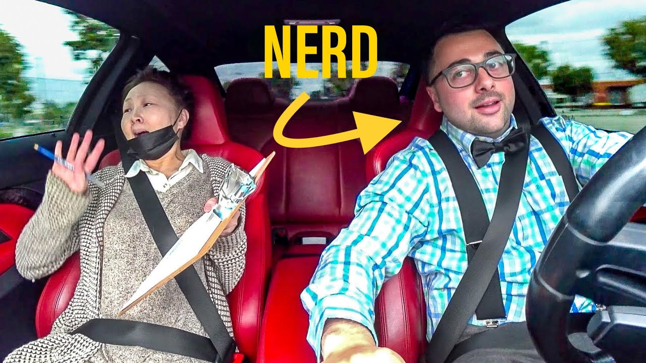 NERD TAKES DRIVING INSTRUCTORS STREET DRIFTING