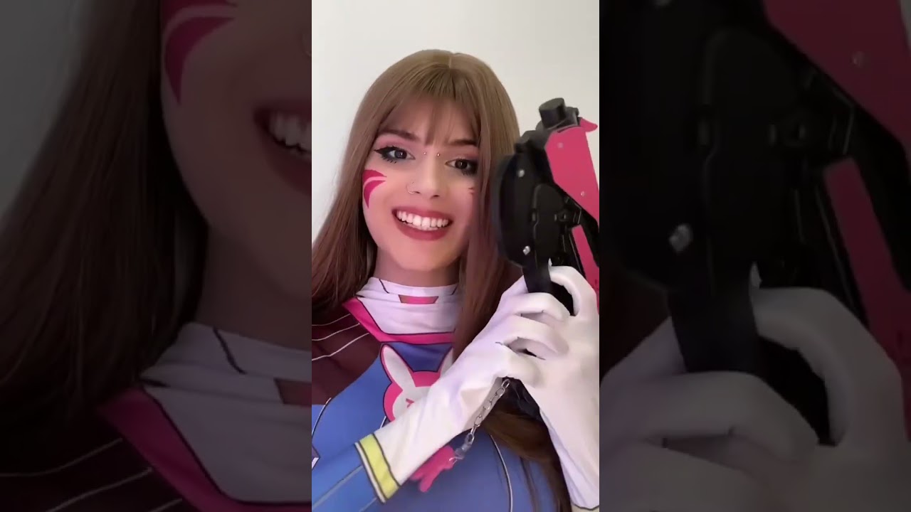 Nerf this! - D.V.A Overwatch Cosplay 🐰 #shorts