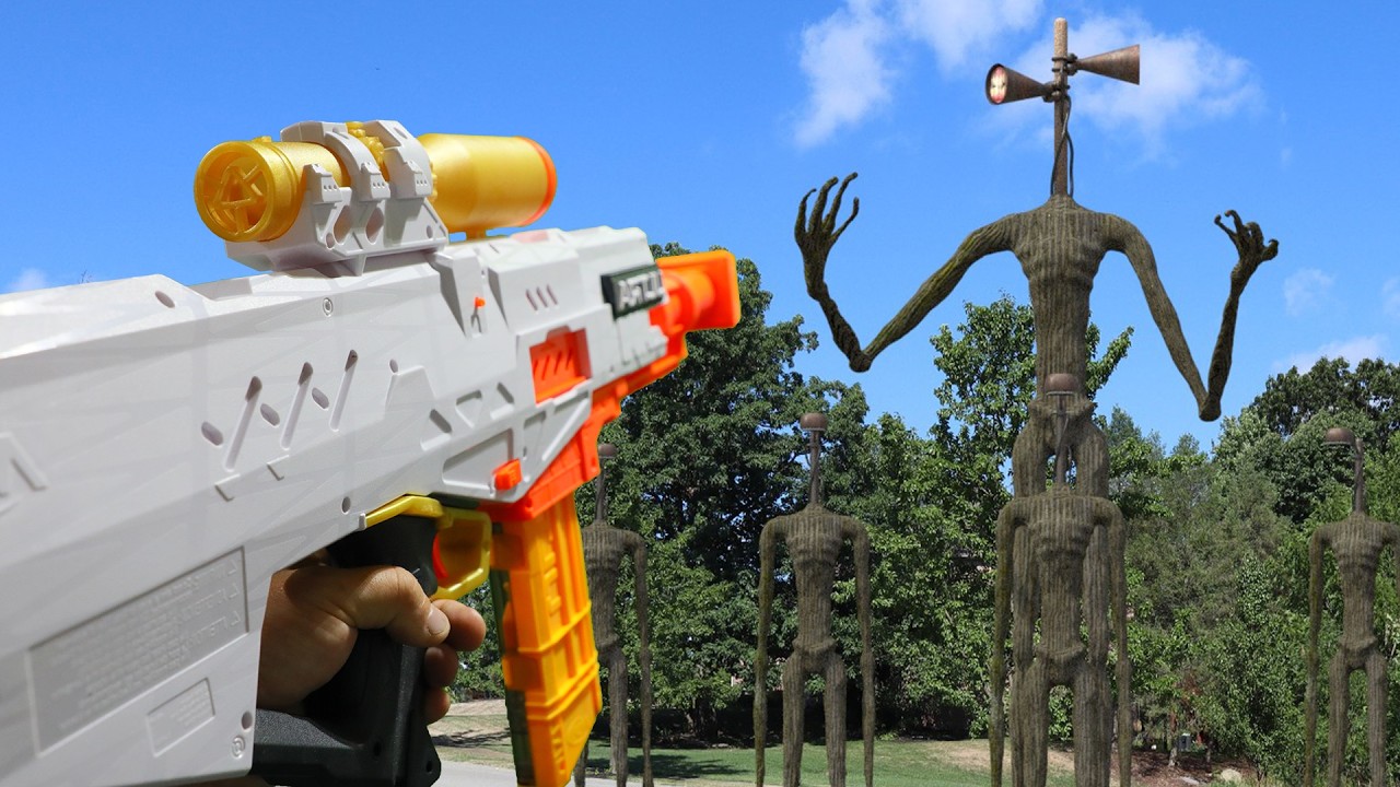 Nerf War:  Siren Head Encounter (Comedy)