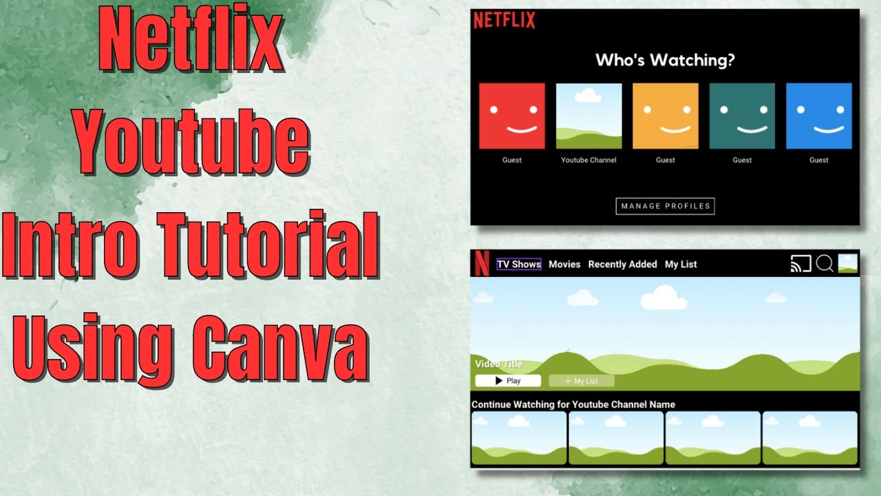 Netflix Youtube Intro Tutorial Using Canva | Step-by-Step
