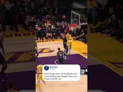 never forget when javale mcgee and lance stephenson thought they were kareem and mj 😭 #shorts