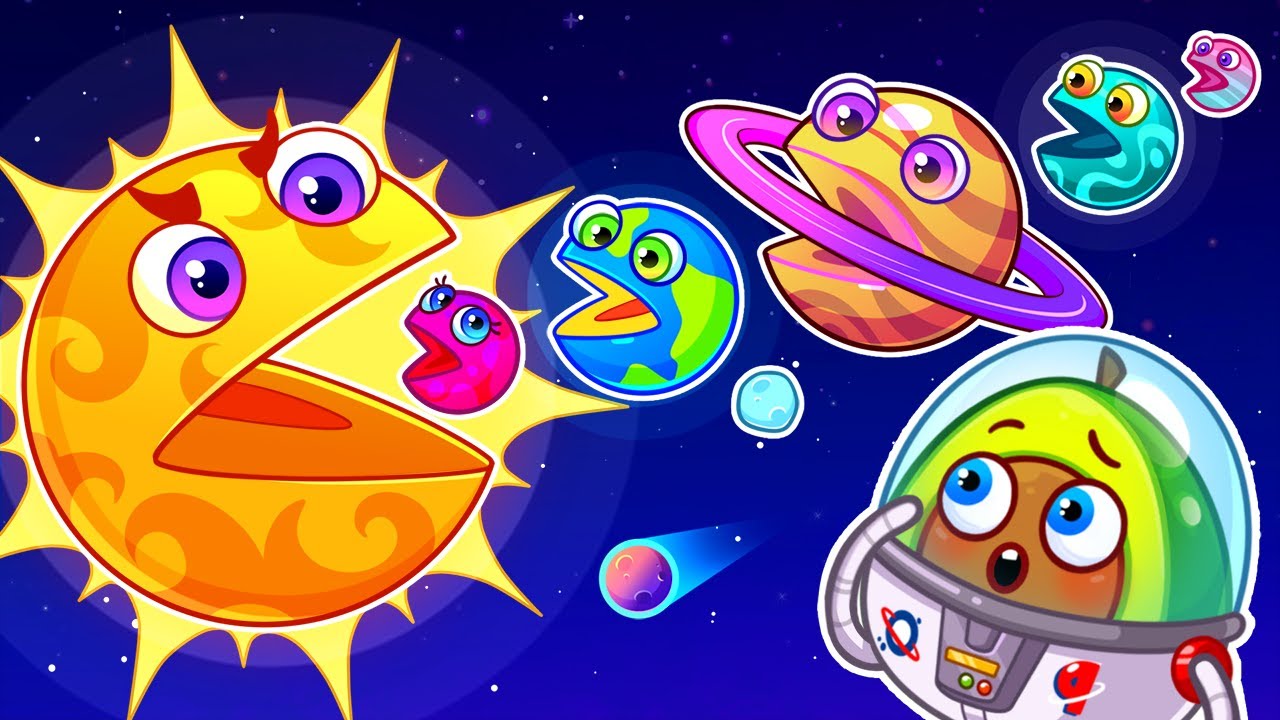 🌎NEW! 🪐 Hungry Planets 🪐 Solar System for Kids || Planets Size for Baby by Pit & Penny Stories🥑✨