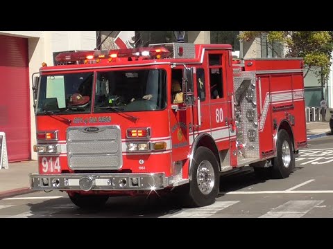*NEW ADDITION* San Diego Fire-Rescue Dept. Engine 80 (Reserve) Responding