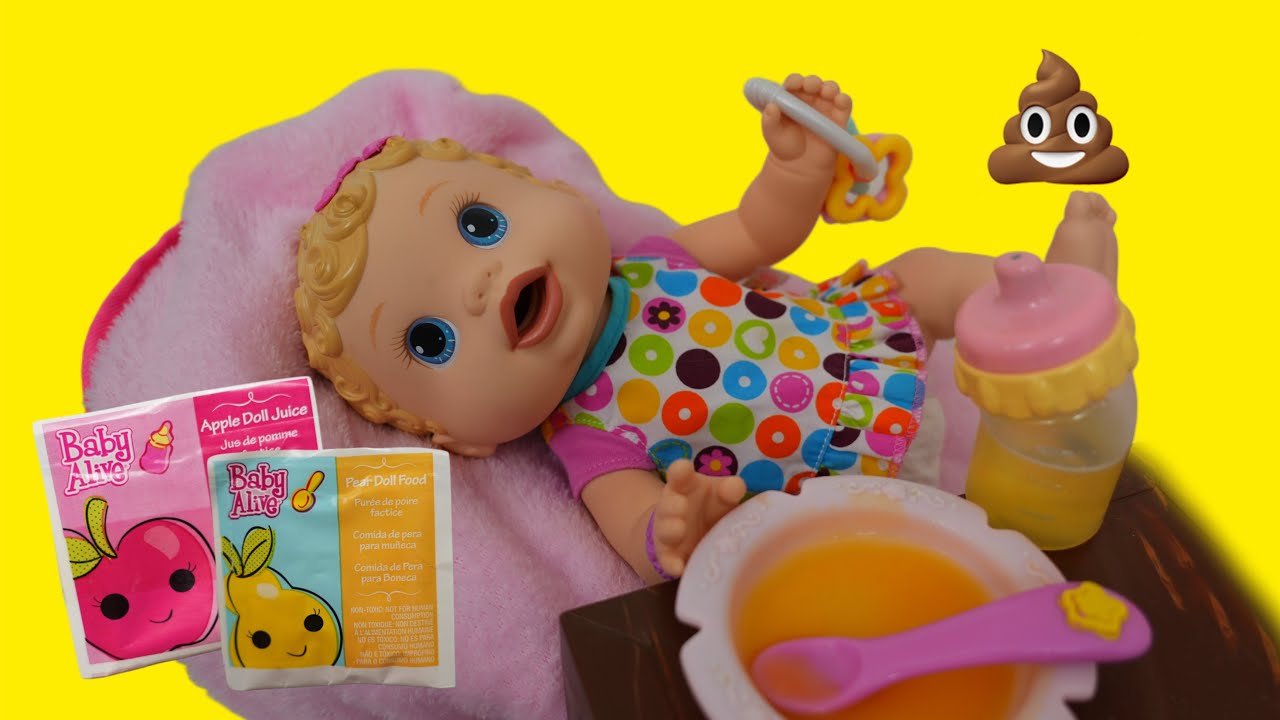 New Baby Alive changing time doll feeding with Vintage baby alive doll food packets