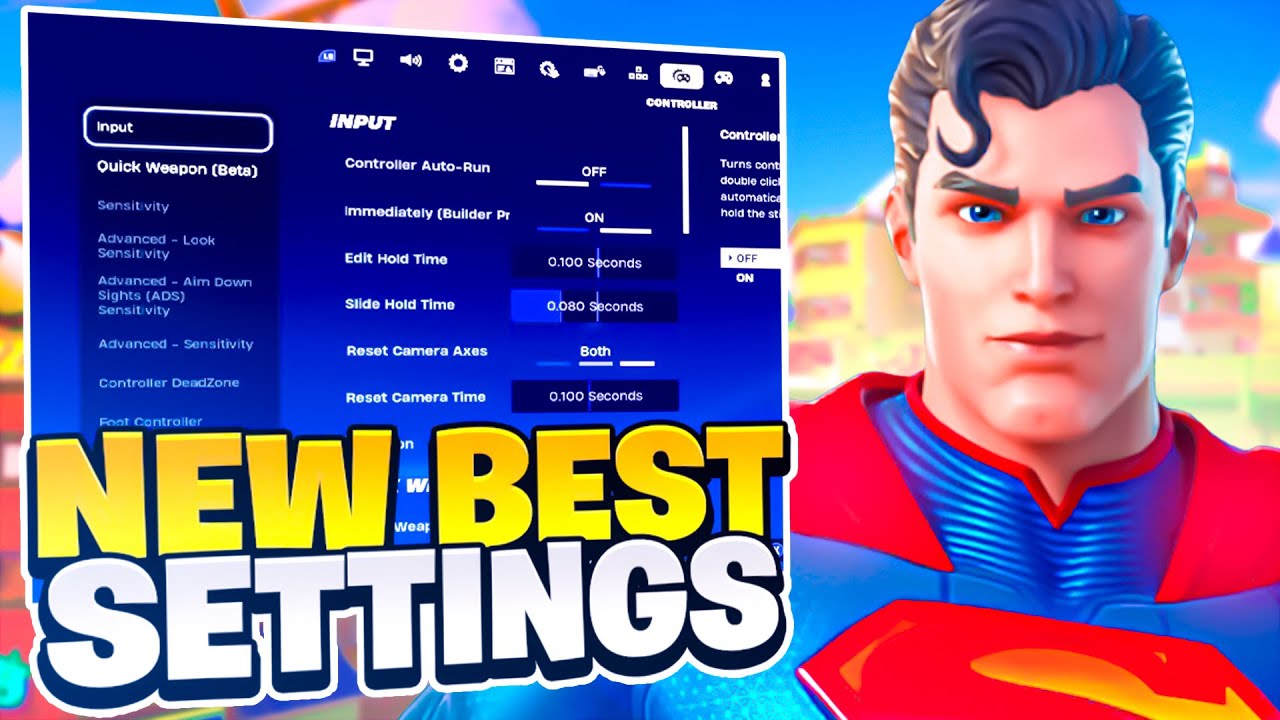 *NEW* BEST Controller Settings For Fortnite Season Superhero! (PS4/PS5/Xbox/PC)