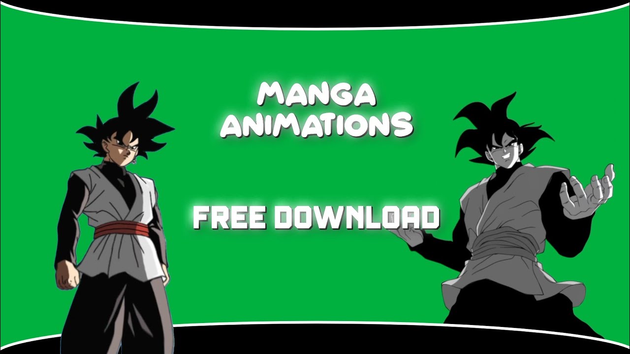 New Black Goku | Manga Animation | Green Screen | Free Download