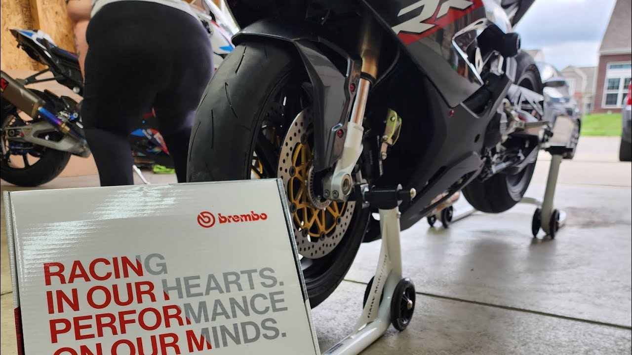 New Brembo Free floating rotors install BMW S1000RR.