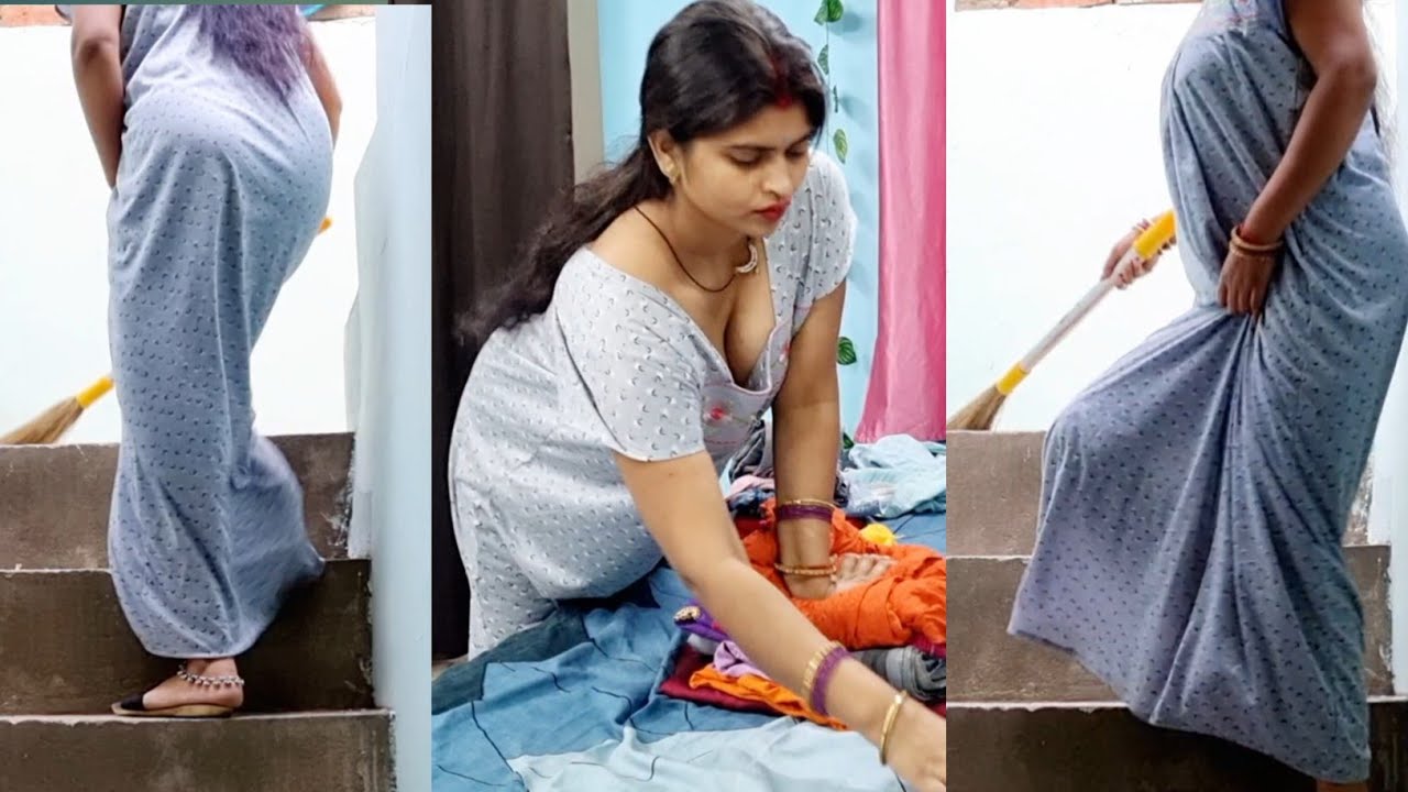 New Cleavage vlog | Nighty vlog 🌺 indian housewife cleaning vlog