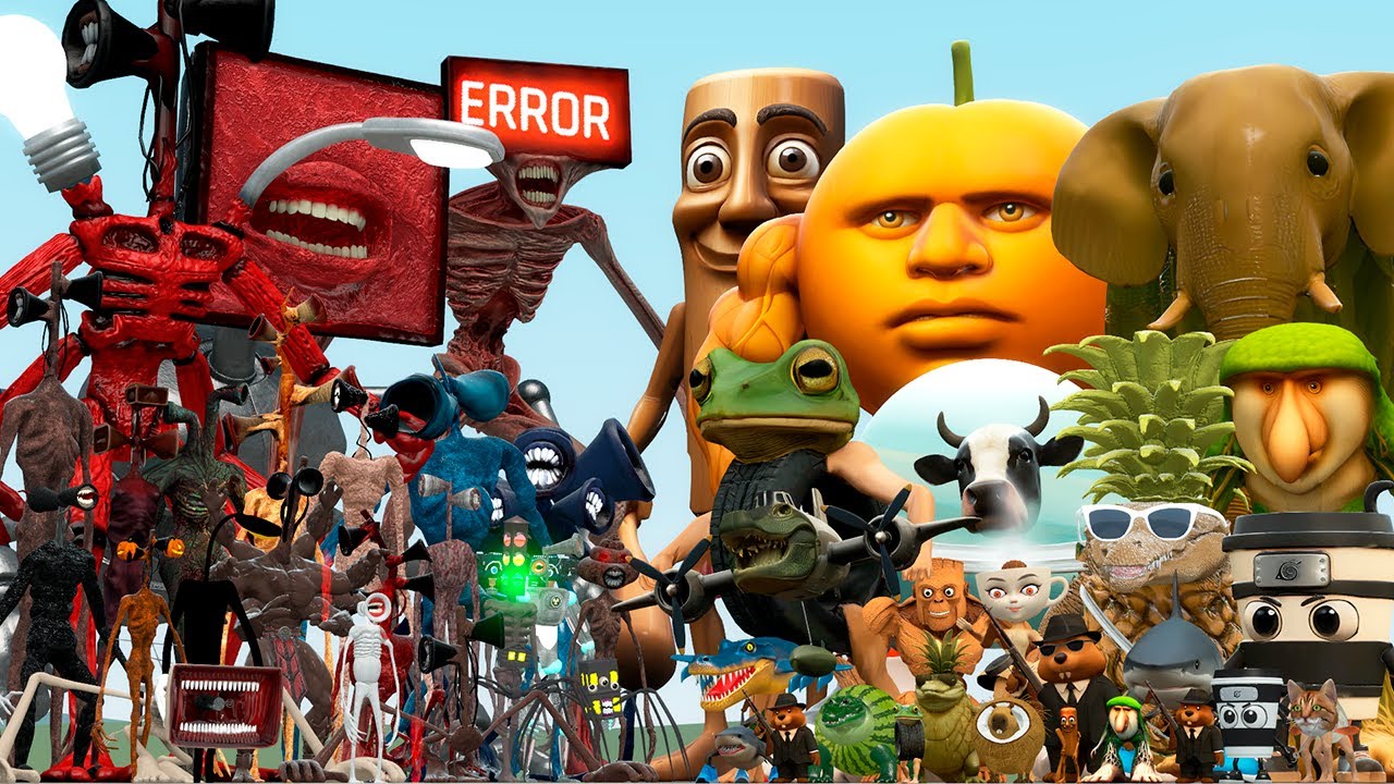 NEW ERROR HEAD AND TV HEAD FAMILY VS ALL ITALIAN BRAINROT MEMES (Garry's Mod)