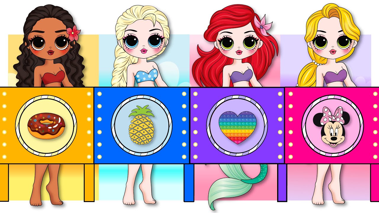NEW Fashions for Disney Princess / DIYs Paper Dolls & Crafts