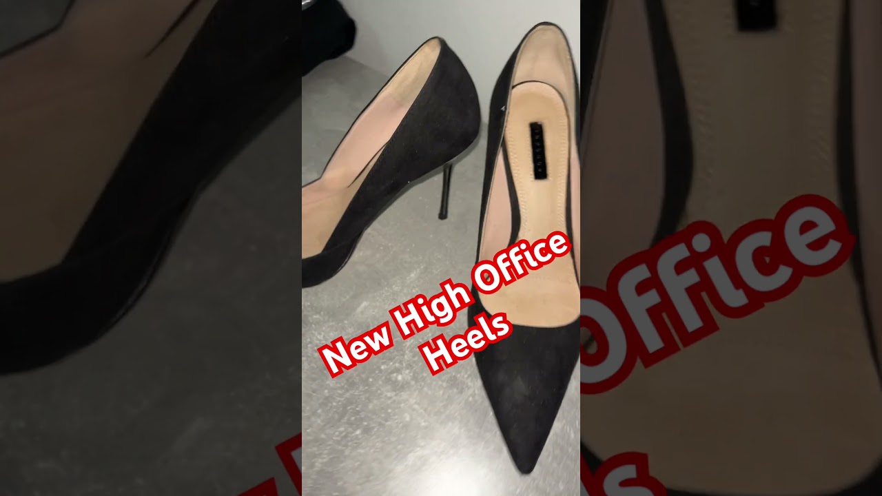 New high heels black office heels, dangling, very high 😍❤️‍🔥❤️🥰 #crush #heels #highheels #asmr