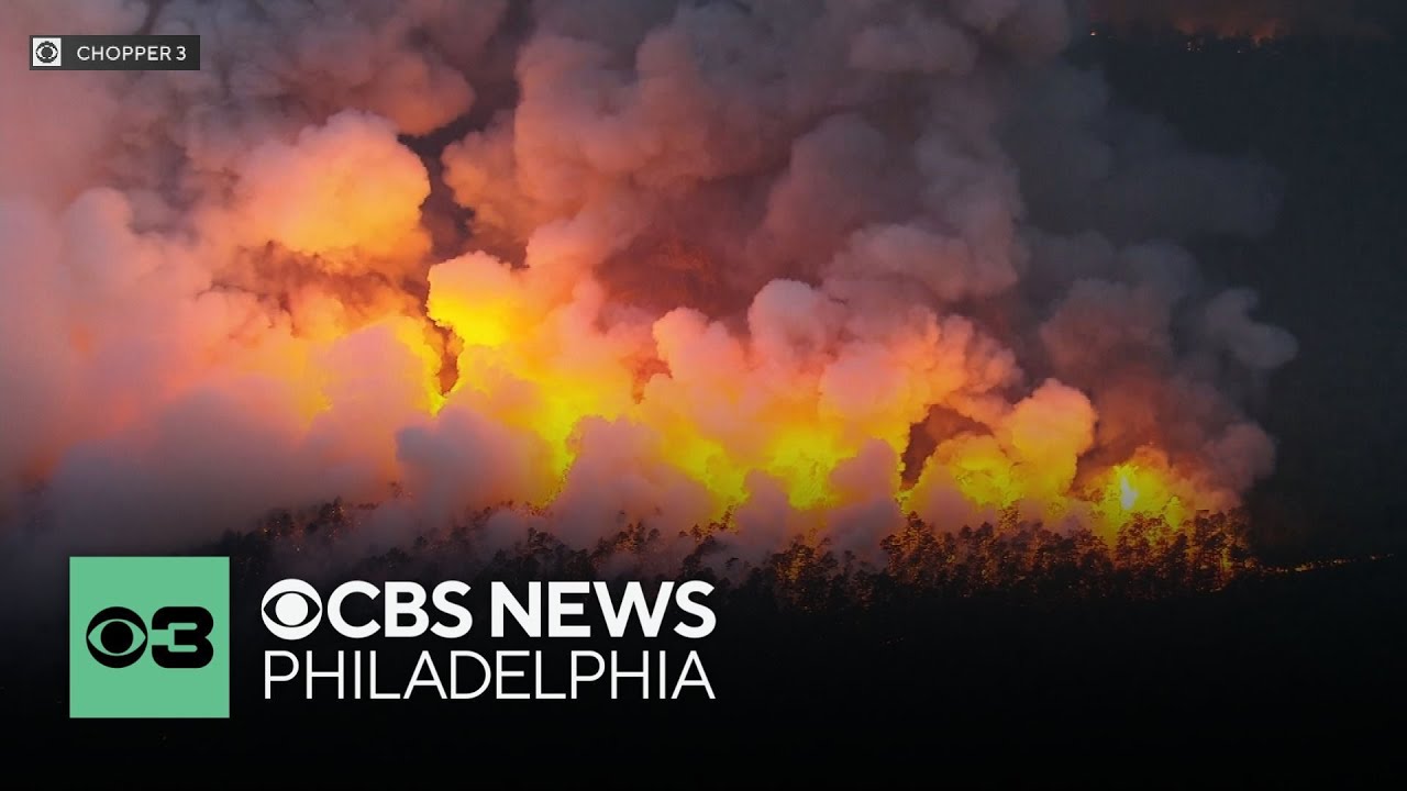 New Jersey wildfire in Shamong Township grows to 4,200 acres, 40% contained