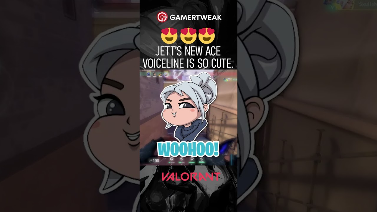 New Jett Ace Voiceline is so CUTE 😍#shorts #valorant