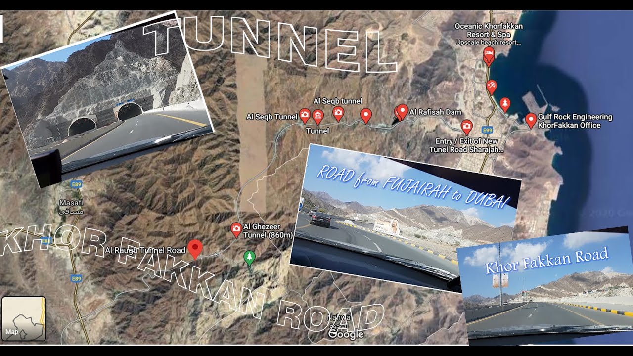 NEW KHOR FAKKAN - DUBAI TUNNEL ROAD | LONGEST TUNNEL IN MIDDLE EAST